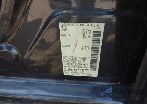 2014 Nissan Sentra Fe+ S/Fe+ Sv/S/Sl/Sr/Sv z USA, uszkodzony, nr VIN 1N4AB7AP6EN852596